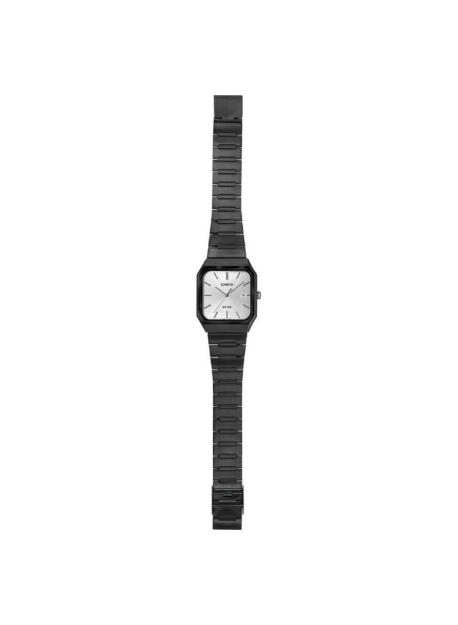 كاسيو Enticer Analog Men’s Watch MTP‑B185B‑7AVDF, 40 mm Silver Dial, Black Ion‑Plated Stainless Steel Bracelet, 50 m WR - Image 5